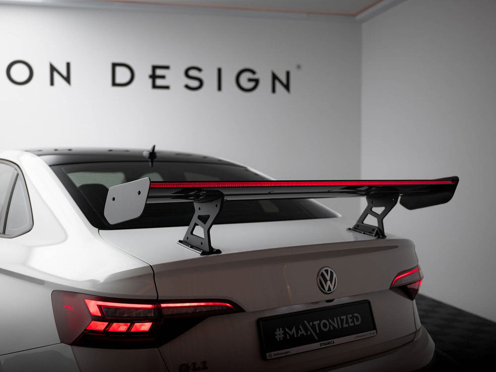 Maxton Design Carbon Spoiler With Internal Brackets Uprights + LED Volkswagen Jetta GLI Mk7 - CF-VW-JE-7-GLI-WING5-INT-245-P+LED - Image 4