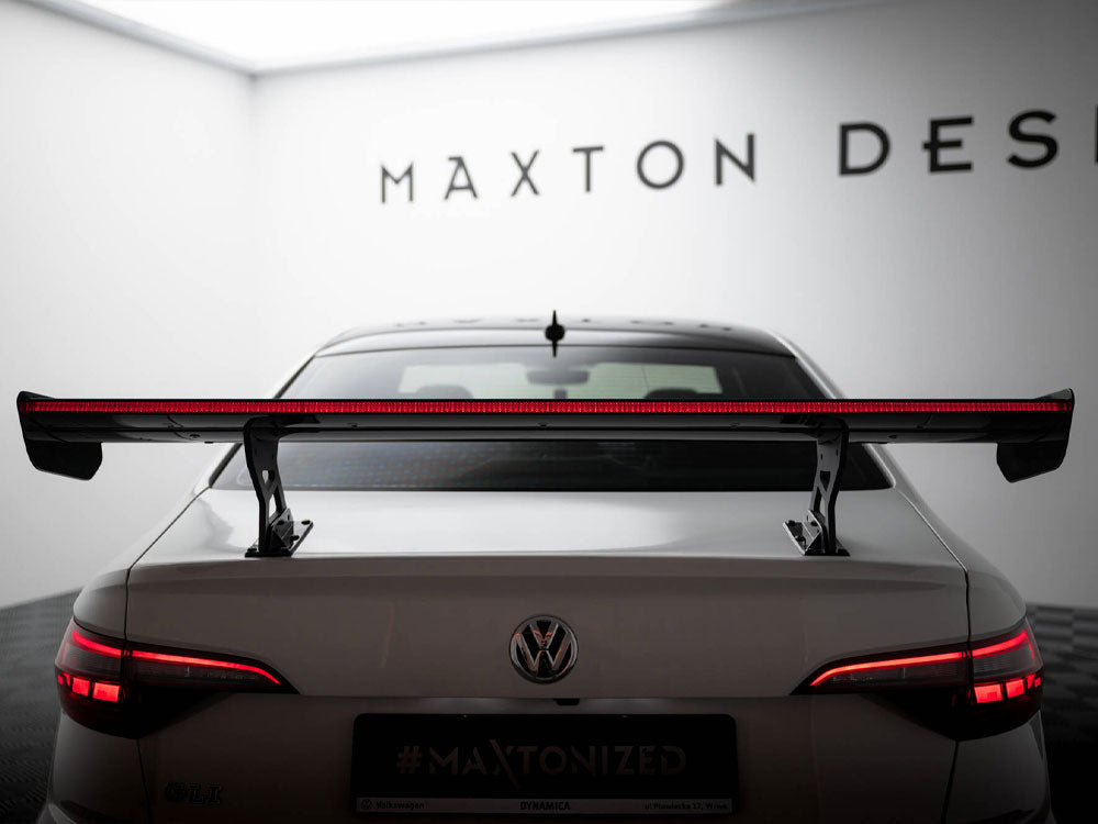Carbon Spoiler With Internal Brackets Uprights + LED Volkswagen Jetta GLI Mk7