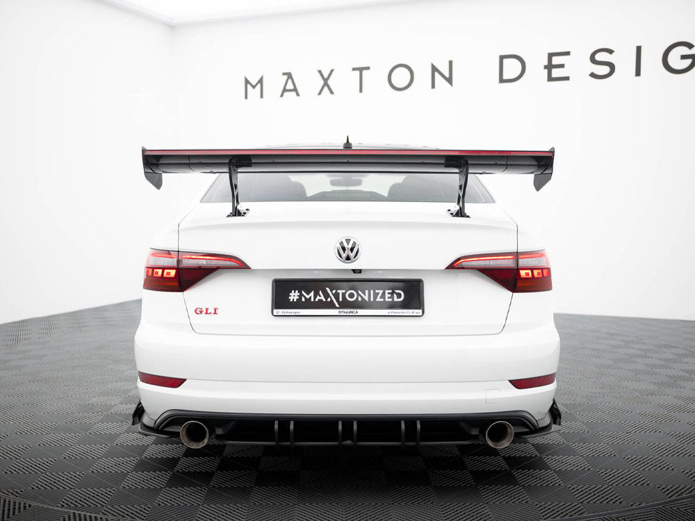 Maxton Design Carbon Spoiler With Internal Brackets Uprights + LED Volkswagen Jetta GLI Mk7 - CF-VW-JE-7-GLI-WING5-INT-245-P+LED - Image 8