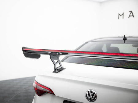 Carbon Spoiler With Internal Brackets Uprights + LED Volkswagen Jetta GLI Mk7
