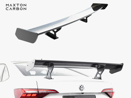 Maxton Design Carbon Spoiler With Internal Brackets Uprights Volkswagen Jetta GLI Mk7 - CF-VW-JE-7-GLI-WING5-INT-245-P - Image 1