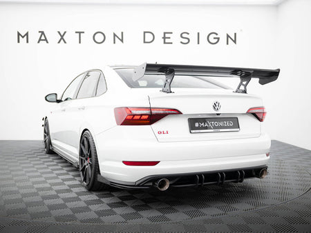 Carbon Spoiler With Internal Brackets Uprights Volkswagen Jetta GLI Mk7
