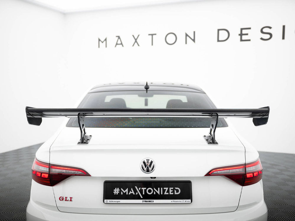 Maxton Design Carbon Spoiler With Internal Brackets Uprights Volkswagen Jetta GLI Mk7 - CF-VW-JE-7-GLI-WING5-INT-245-P - Image 4
