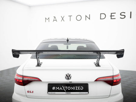 Maxton Design Carbon Spoiler With Internal Brackets Uprights Volkswagen Jetta GLI Mk7 - CF-VW-JE-7-GLI-WING5-INT-245-P - Image 4