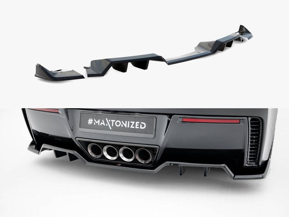Maxton Design Rear Splitter (Vertical Bars) + Rear Side Splitters Chevrolet Corvette Z06 C7 - CH-CO-C7-Z06-RD1G+RD2G+RSD1G - Image 1