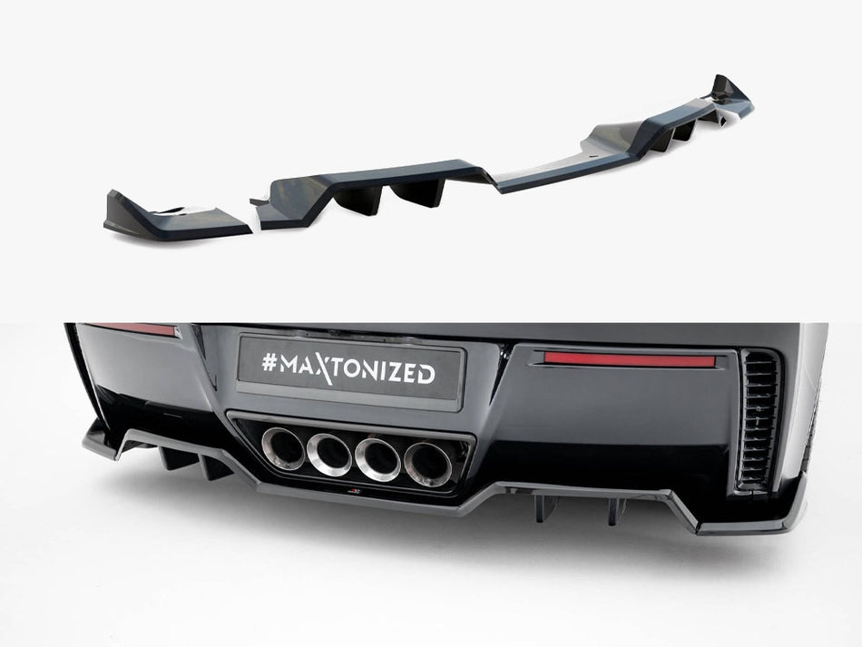 Maxton Design Rear Splitter (Vertical Bars) + Rear Side Splitters Chevrolet Corvette Z06 C7 - CH-CO-C7-Z06-RD1G+RD2G+RSD1G - Image 1