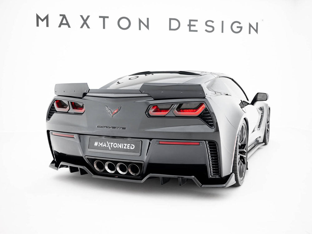Rear Splitter (Vertical Bars) + Rear Side Splitters Chevrolet Corvette Z06 C7