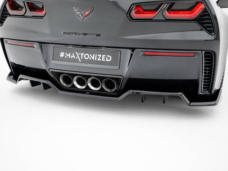Rear Splitter (Vertical Bars) + Rear Side Splitters Chevrolet Corvette Z06 C7