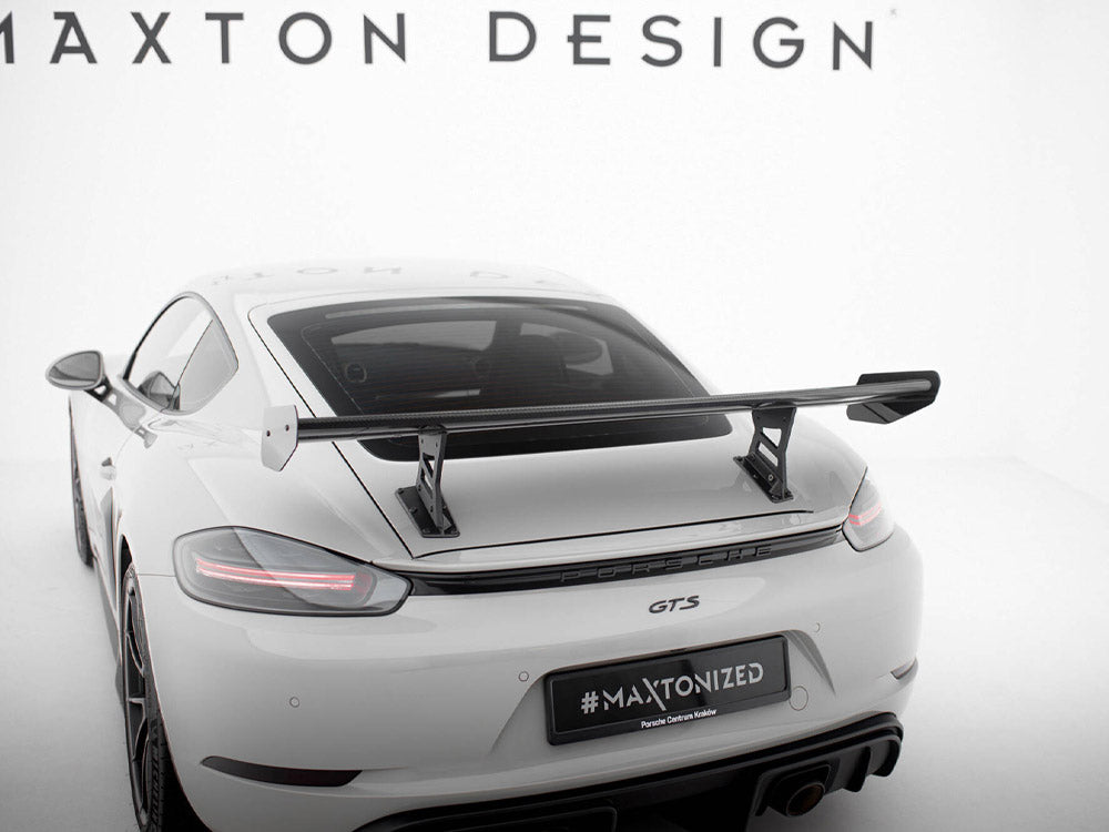 Maxton Design Carbon Spoiler With Internal Brackets Uprights V.1 Porsche 718 Cayman GTS 982c - CF-PO-CA-718-GTS-WING5-INT-245-P-1 - Image 4