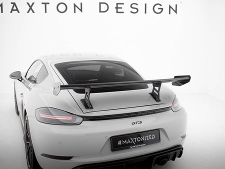 Maxton Design Carbon Spoiler With Internal Brackets Uprights V.1 Porsche 718 Cayman GTS 982c - CF-PO-CA-718-GTS-WING5-INT-245-P-1 - Image 4