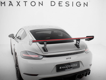 Maxton Design Carbon Spoiler With Internal Brackets Uprights V.1 + LED Porsche 718 Cayman GTS 982c - CF-PO-CA-718-GTS-WING5-INT-245-P+LED-1 - Image 8