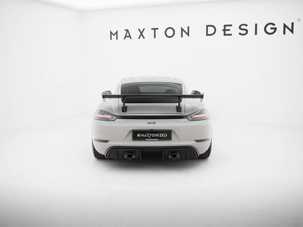 Maxton Design Carbon Spoiler With Internal Brackets Uprights V.2 Porsche 718 Cayman GTS 982c - CF-PO-CA-718-GTS-WING5-INT-245-P-2 - Image 3