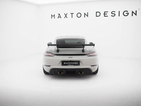 Maxton Design Carbon Spoiler With Internal Brackets Uprights V.2 Porsche 718 Cayman GTS 982c - CF-PO-CA-718-GTS-WING5-INT-245-P-2 - Image 3