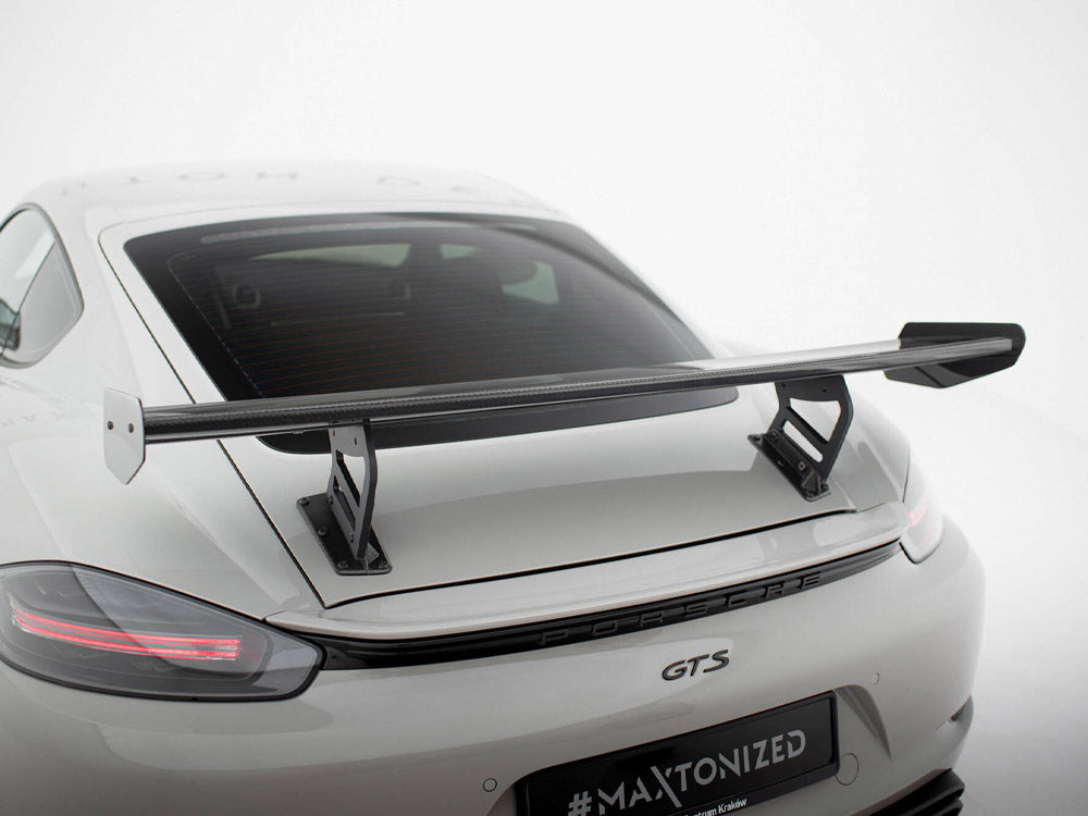 Maxton Design Carbon Spoiler With Internal Brackets Uprights V.2 Porsche 718 Cayman GTS 982c - CF-PO-CA-718-GTS-WING5-INT-245-P-2 - Image 4