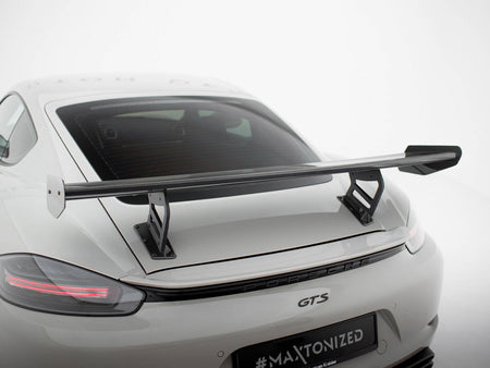 Maxton Design Carbon Spoiler With Internal Brackets Uprights V.2 Porsche 718 Cayman GTS 982c - CF-PO-CA-718-GTS-WING5-INT-245-P-2 - Image 4