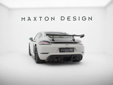 Maxton Design Carbon Spoiler With Upper Swan Mounting V.1 Porsche 718 Cayman GTS 982c - CF-PO-CA-718-GTS-WING5-UPP-245-P-1 - Image 2