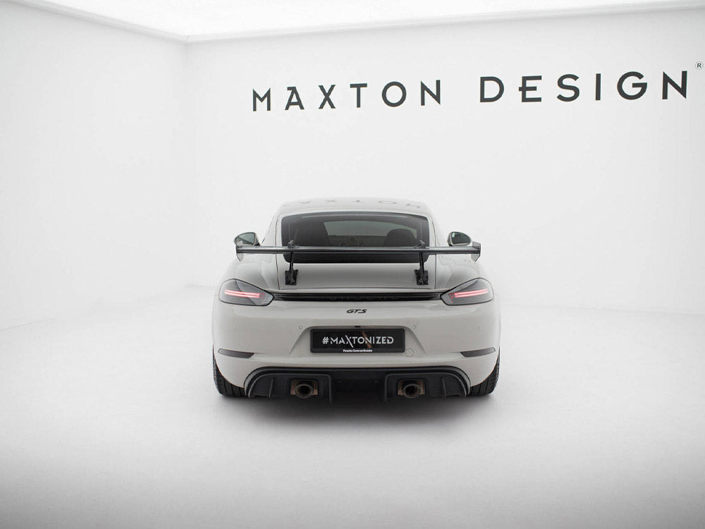 Maxton Design Carbon Spoiler With Upper Swan Mounting V.1 Porsche 718 Cayman GTS 982c - CF-PO-CA-718-GTS-WING5-UPP-245-P-1 - Image 3