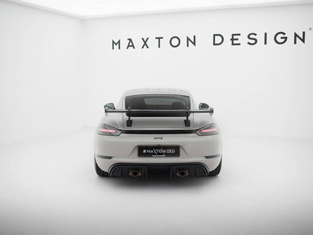 Maxton Design Carbon Spoiler With Upper Swan Mounting V.1 Porsche 718 Cayman GTS 982c - CF-PO-CA-718-GTS-WING5-UPP-245-P-1 - Image 3