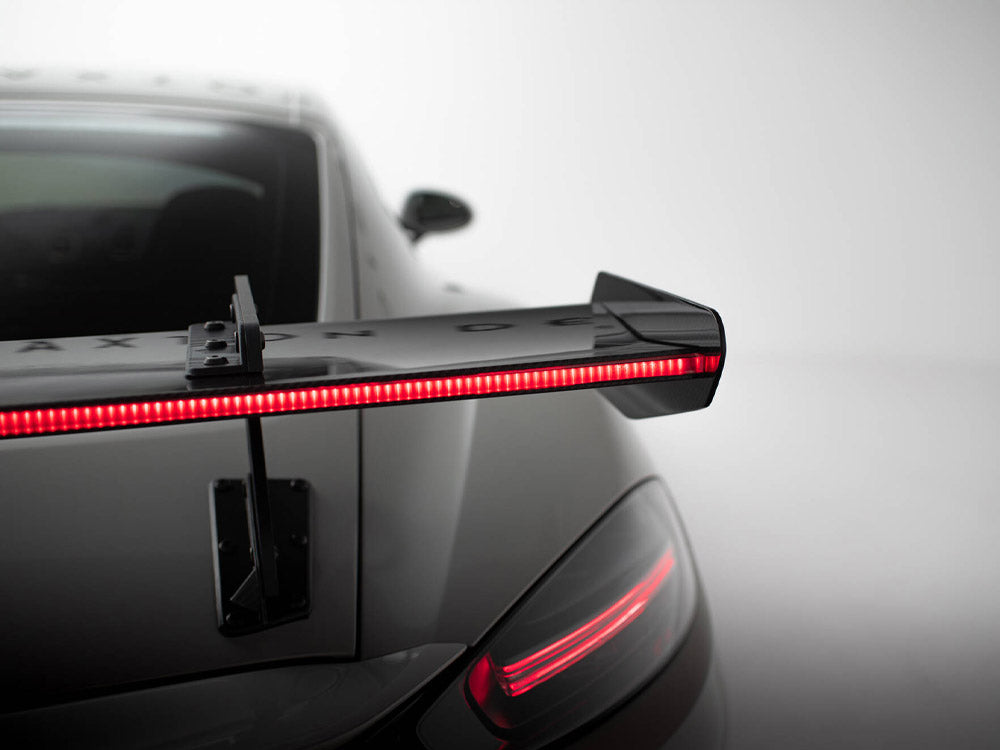 Maxton Design Carbon Spoiler With Upper Swan Mounting V.1 + LED Porsche 718 Cayman GTS 982c - CF-PO-CA-718-GTS-WING5-UPP-245-P+LED-1 - Image 5