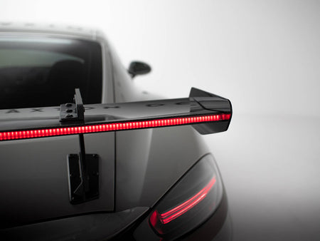 Maxton Design Carbon Spoiler With Upper Swan Mounting V.1 + LED Porsche 718 Cayman GTS 982c - CF-PO-CA-718-GTS-WING5-UPP-245-P+LED-1 - Image 5