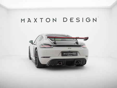 Maxton Design Carbon Spoiler With Upper Swan Mounting V.1 + LED Porsche 718 Cayman GTS 982c - CF-PO-CA-718-GTS-WING5-UPP-245-P+LED-1 - Image 8