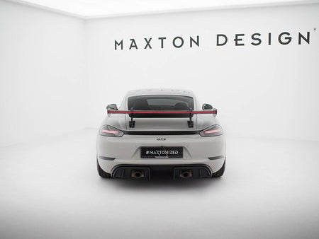Maxton Design Carbon Spoiler With Upper Swan Mounting V.1 + LED Porsche 718 Cayman GTS 982c - CF-PO-CA-718-GTS-WING5-UPP-245-P+LED-1 - Image 9