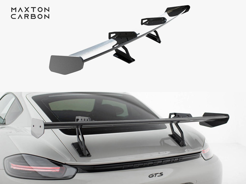 Carbon Spoiler With Upper Swan Mounting V.2 Porsche 718 Cayman GTS 982c
