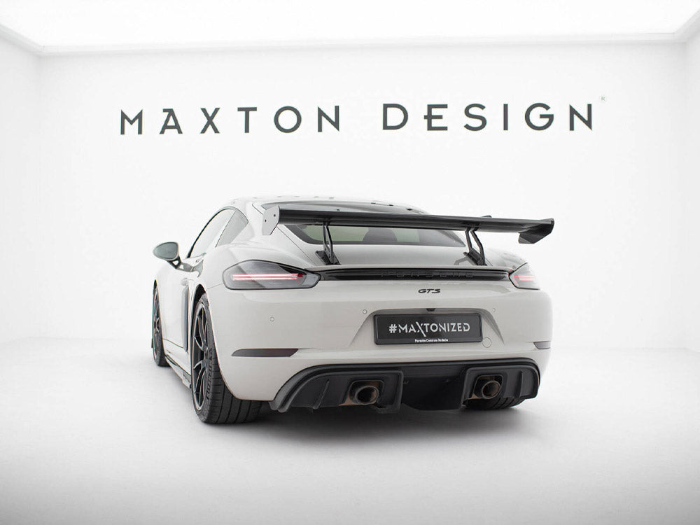 Maxton Design Carbon Spoiler With Upper Swan Mounting V.2 Porsche 718 Cayman GTS 982c - CF-PO-CA-718-GTS-WING5-UPP-245-P-2 - Image 2