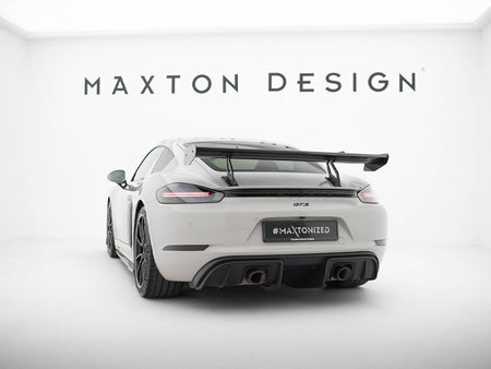 Maxton Design Carbon Spoiler With Upper Swan Mounting V.2 Porsche 718 Cayman GTS 982c - CF-PO-CA-718-GTS-WING5-UPP-245-P-2 - Image 2