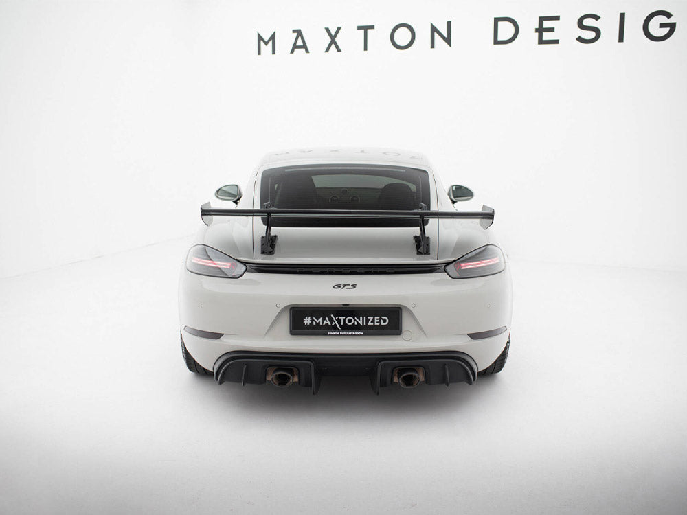 Maxton Design Carbon Spoiler With Upper Swan Mounting V.2 Porsche 718 Cayman GTS 982c - CF-PO-CA-718-GTS-WING5-UPP-245-P-2 - Image 3