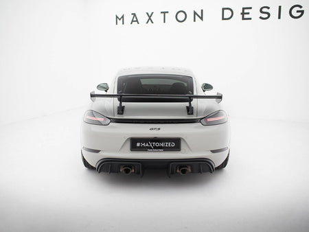 Maxton Design Carbon Spoiler With Upper Swan Mounting V.2 Porsche 718 Cayman GTS 982c - CF-PO-CA-718-GTS-WING5-UPP-245-P-2 - Image 3