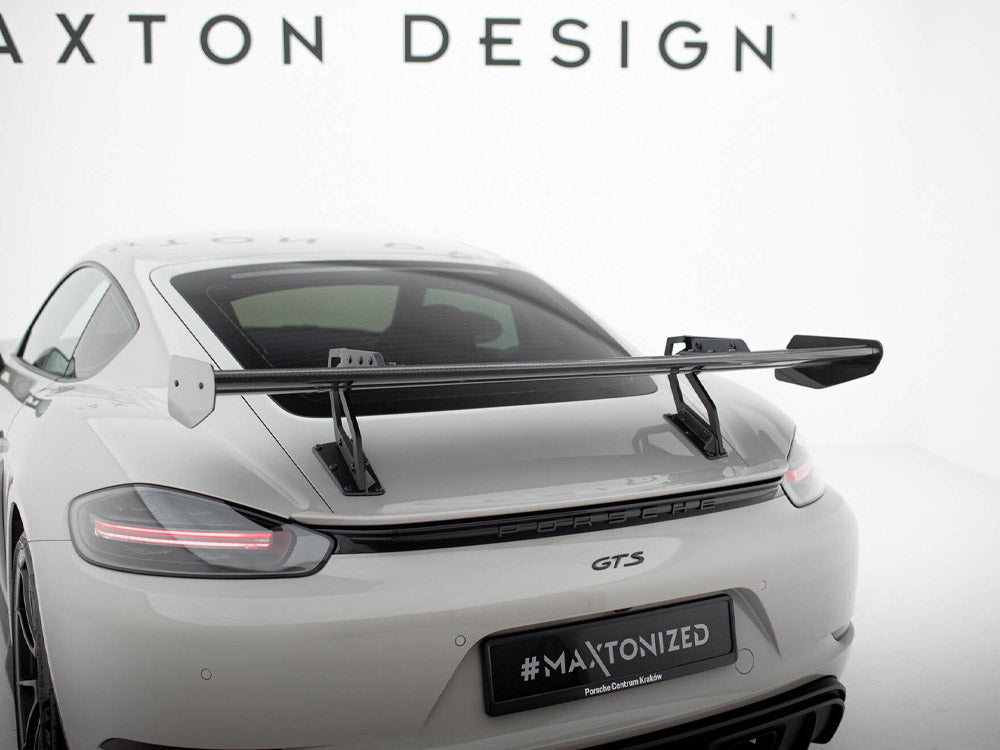 Maxton Design Carbon Spoiler With Upper Swan Mounting V.2 Porsche 718 Cayman GTS 982c - CF-PO-CA-718-GTS-WING5-UPP-245-P-2 - Image 4