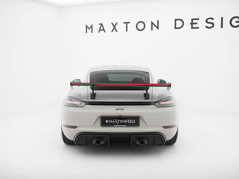 Maxton Design Carbon Spoiler With Upper Swan Mounting V.2 + LED Porsche 718 Cayman GTS 982c - CF-PO-CA-718-GTS-WING5-UPP-245-P+LED-2 - Image 7