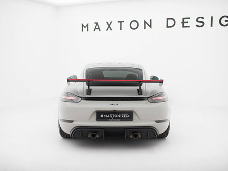 Maxton Design Carbon Spoiler With Upper Swan Mounting V.2 + LED Porsche 718 Cayman GTS 982c - CF-PO-CA-718-GTS-WING5-UPP-245-P+LED-2 - Image 7
