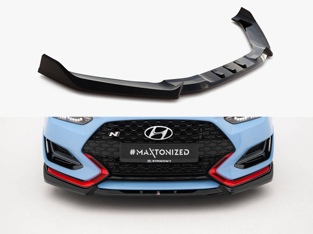 Maxton Design Front Splitter V.2 Hyundai Veloster N Mk2 - HY-VE-2-N-FD2G - Image 1