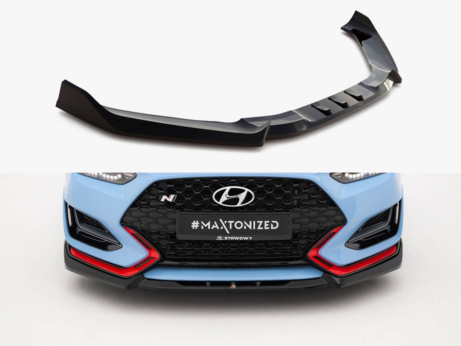 Maxton Design Front Splitter V.2 Hyundai Veloster N Mk2 - HY-VE-2-N-FD2G - Image 1