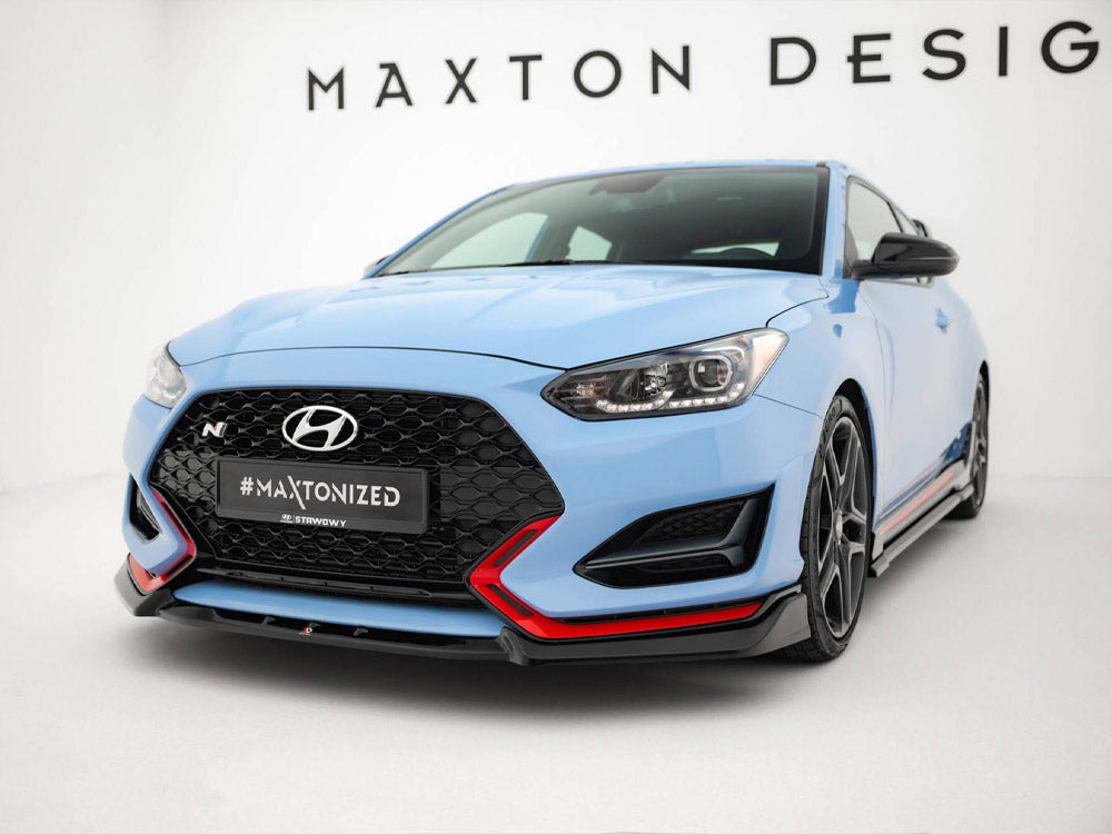 Maxton Design Front Splitter V.2 Hyundai Veloster N Mk2 - HY-VE-2-N-FD2G - Image 2