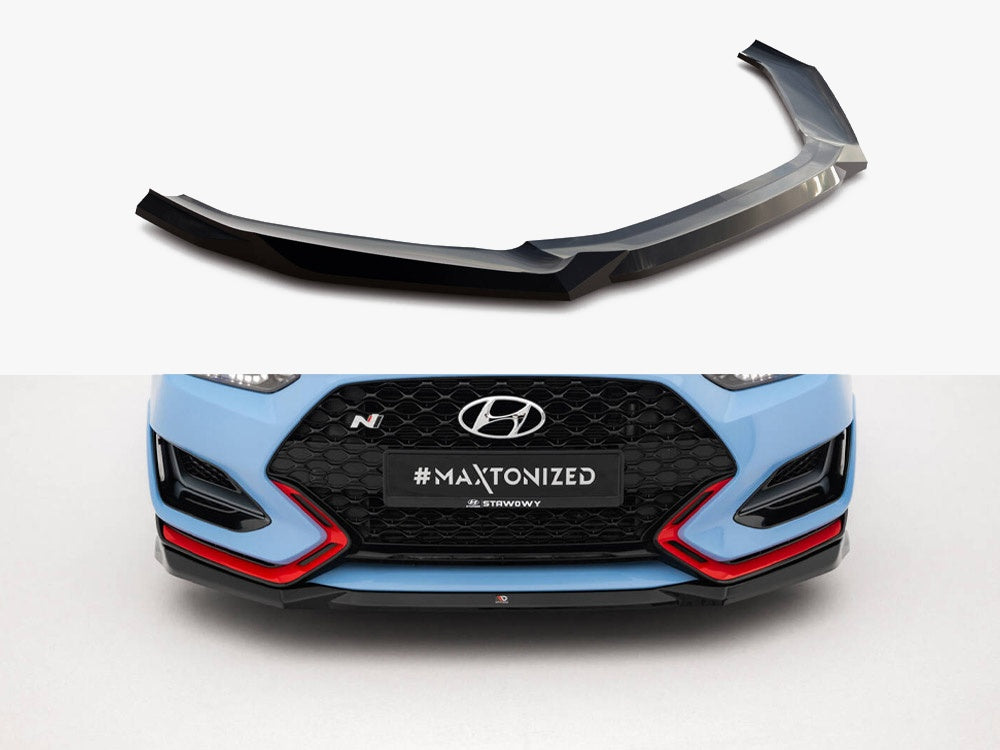 Maxton Design Front Splitter V.1 Hyundai Veloster N Mk2 - HY-VE-2-N-FD1G - Image 1