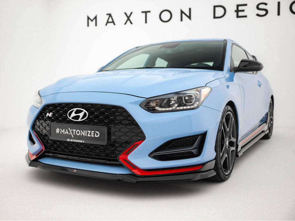 Maxton Design Front Splitter V.1 Hyundai Veloster N Mk2 - HY-VE-2-N-FD1G - Image 2