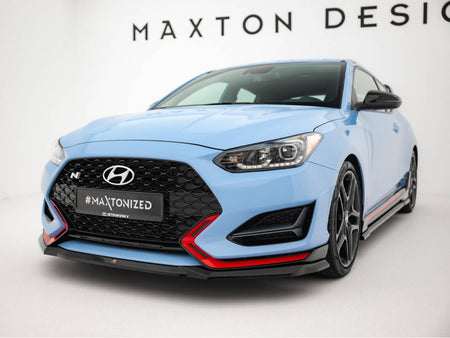 Maxton Design Front Splitter V.1 Hyundai Veloster N Mk2 - HY-VE-2-N-FD1G - Image 2