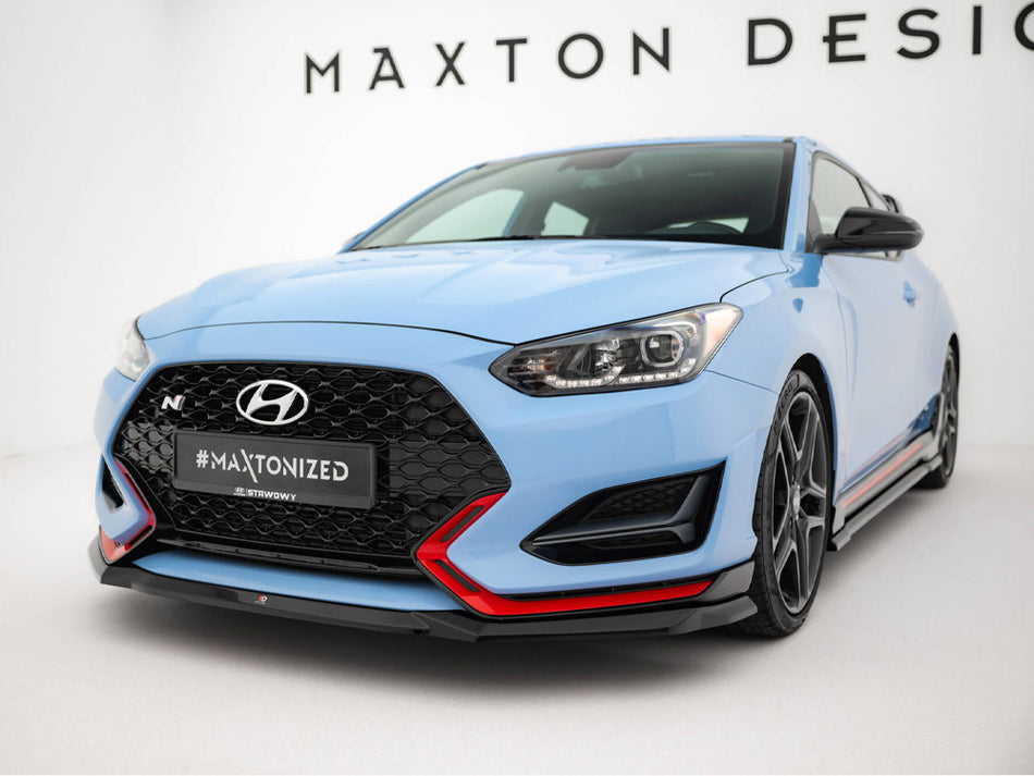 Maxton Design Front Splitter V.1 Hyundai Veloster N Mk2 - HY-VE-2-N-FD1G - Image 2