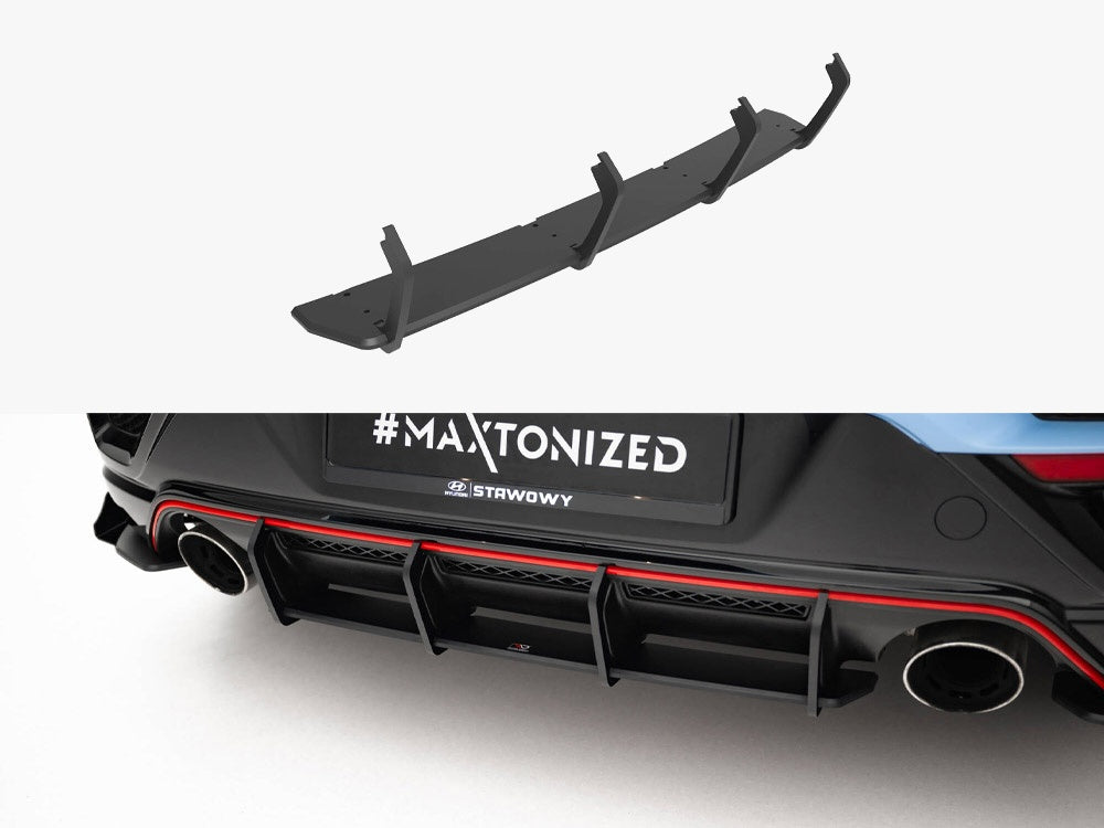 Maxton Design Street PRO Rear Diffuser Hyundai Veloster N Mk2 - HYVE2NCNC-RS1B - Image 1
