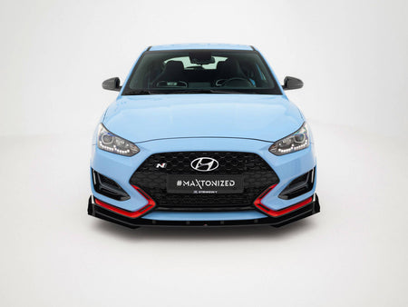 Street PRO Front Splitter + Flaps Hyundai Veloster N Mk2