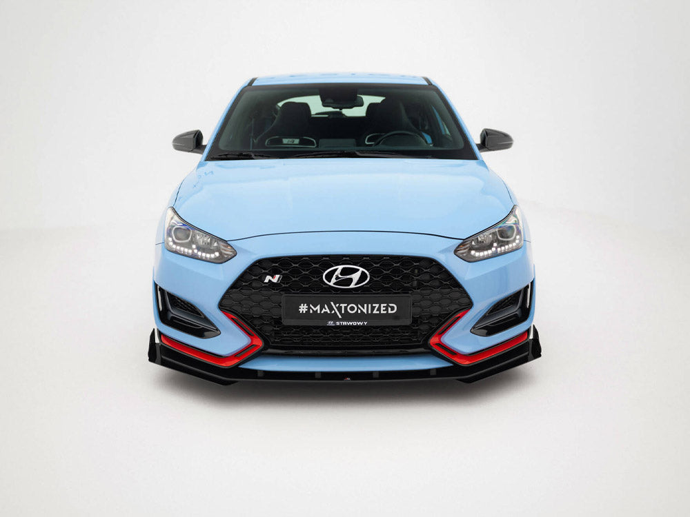 Maxton Design Street PRO Front Splitter + Flaps Hyundai Veloster N Mk2 - HYVE2NCNC-FD1B+FSF1G - Image 3