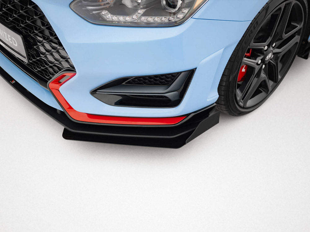 Maxton Design Street PRO Front Splitter + Flaps Hyundai Veloster N Mk2 - HYVE2NCNC-FD1B+FSF1G - Image 5