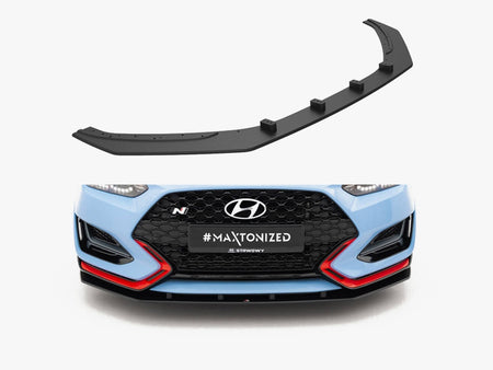 Maxton Design Street PRO Front Splitter Hyundai Veloster N Mk2 - HYVE2NCNC-FD1B - Image 1