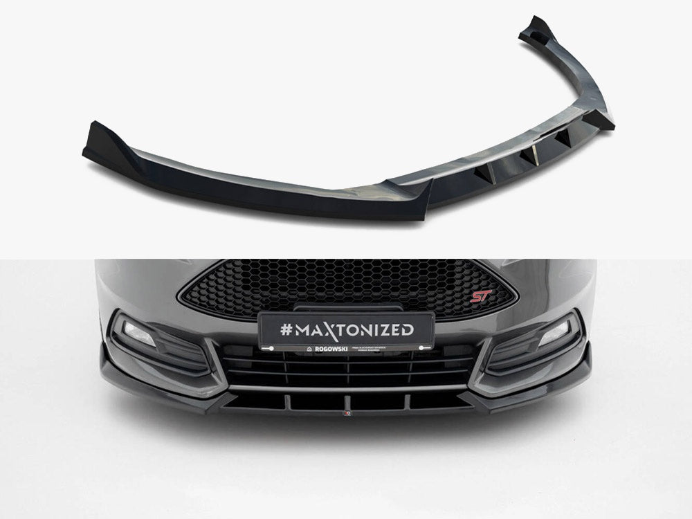 Maxton Design Front Splitter V.6 Ford Focus ST Mk3 Facelift - FO-FO-3F-ST-FD6G - Image 1