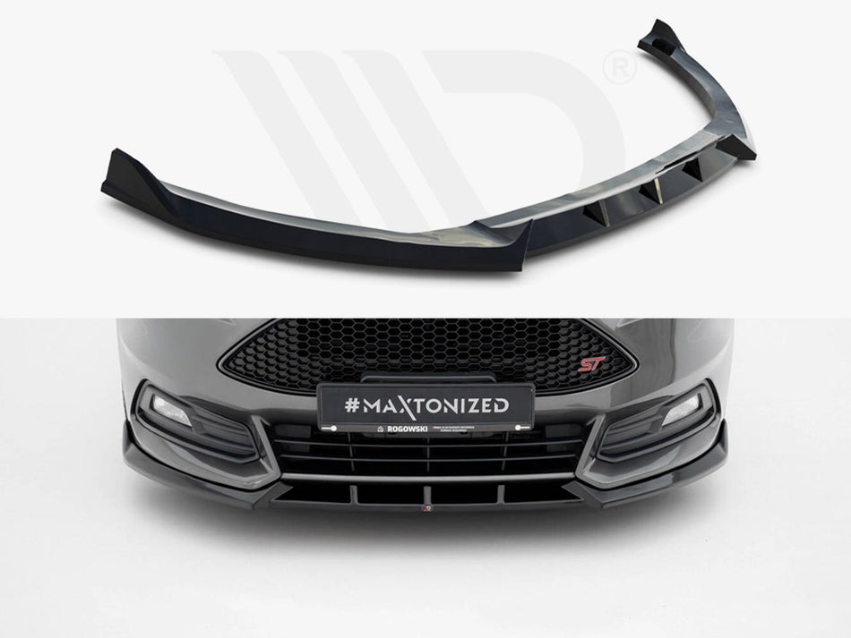 MAXTON DESIGN Front Splitter V.6 Ford Focus ST Mk3 Facelift