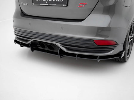 Maxton Design Street PRO Rear Diffuser + Flaps Ford Focus ST Mk3 Facelift - FOFO3FSTCNC-RS2B+RSF1G - Image 3