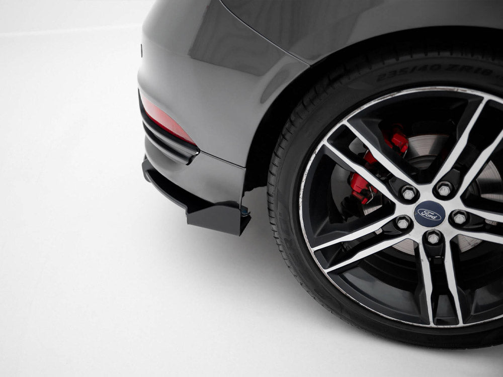Street PRO Rear Diffuser + Flaps Ford Focus ST Mk3 Facelift - Black-Red